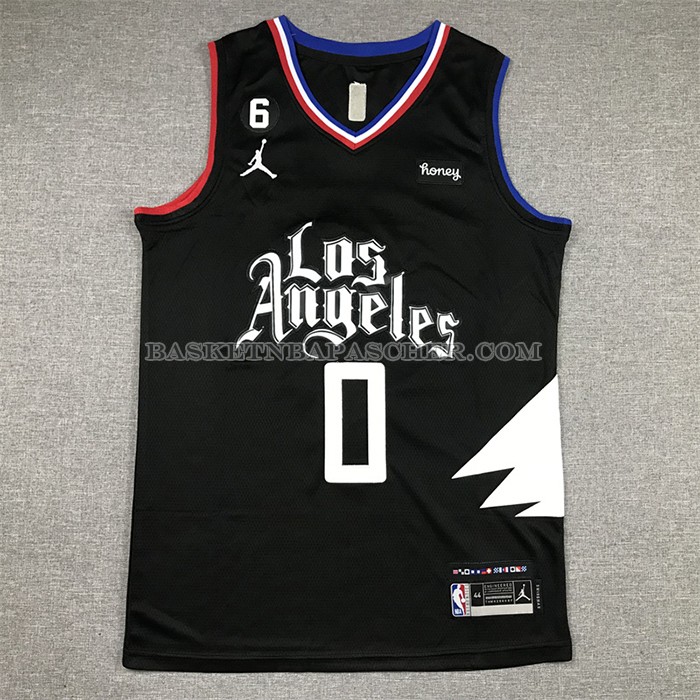 Maillot Los Angeles Clippers Russell Westbrook NO 0 Statement 2022-23 Noir
